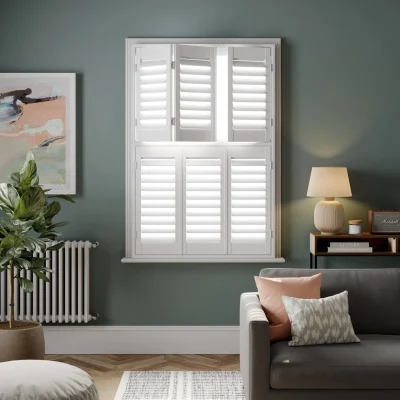Tier-on-Tier Plantation Shutters in Houston offer the ultimate flexibility with independently operable top and bottom panels.